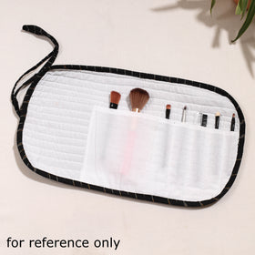  Ikat Fabric Multipurpose Segmented Make-up Brush Wrap Pouch/Case 
