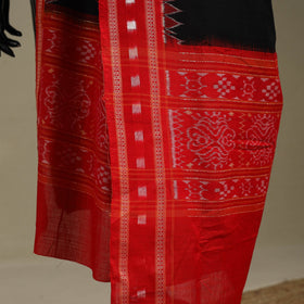 Black - ikat handloom cotton sambalpuri dupatta 03