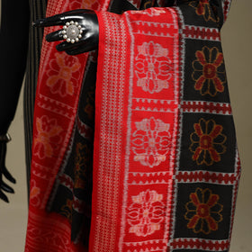 Black - ikat handloom cotton sambalpuri dupatta 08