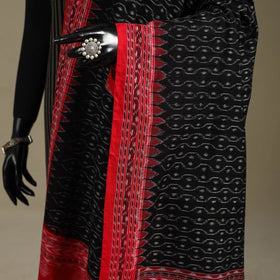 Black - ikat handloom cotton sambalpuri dupatta 17