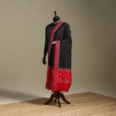 Black - ikat handloom cotton sambalpuri dupatta 17