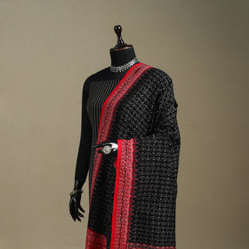 Black - ikat handloom cotton sambalpuri dupatta 17