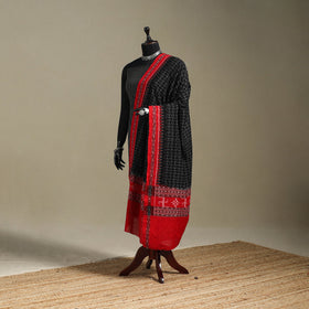 Black - ikat handloom cotton sambalpuri dupatta 19