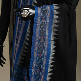 Black - ikat handloom cotton sambalpuri dupatta 23