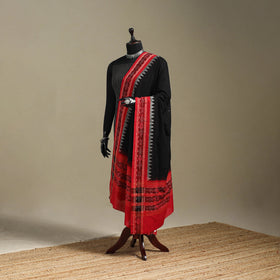 Black - ikat handloom cotton sambalpuri dupatta 24