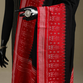 Black - ikat handloom cotton sambalpuri dupatta 42