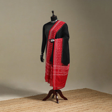 Black - ikat handloom cotton sambalpuri dupatta 45