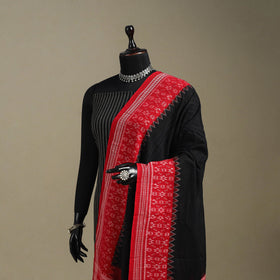 Black - ikat handloom cotton sambalpuri dupatta 45