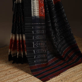 Ikat handloom cotton sambalpuri saree 25 - handcrafted