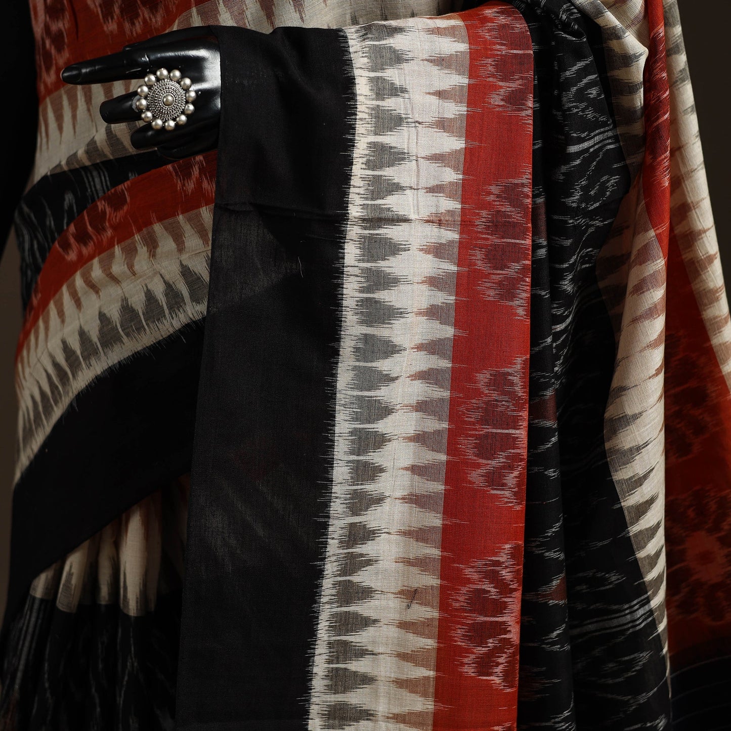 Ikat handloom cotton sambalpuri saree 25 - handcrafted