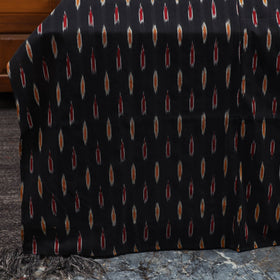 Black - ikat with modal silk patch cotton bedsheet set 29