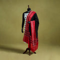 Black - ikat weave cotton sambalpuri dupatta 05