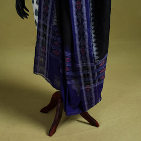 Black - ikat weave cotton sambalpuri dupatta 09