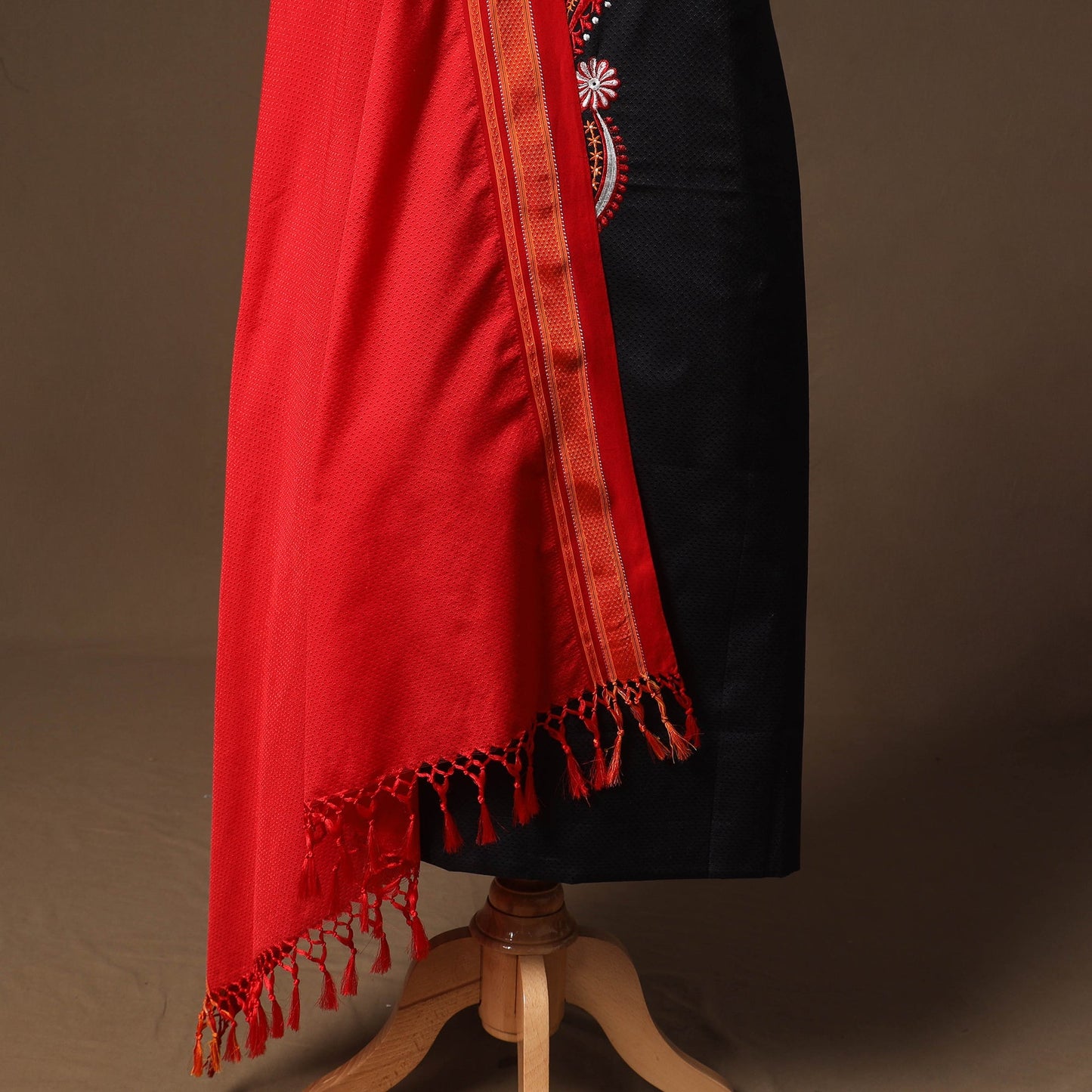 Ilkal kasuti embroidery khun silk 2pc unstitched dress