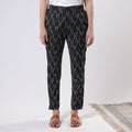 iTokri Casuals - Pochampally Ikat Cotton Tapered Casual Pant for Women 