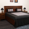 Jacquard with bagh patch cotton bedsheet set 02
