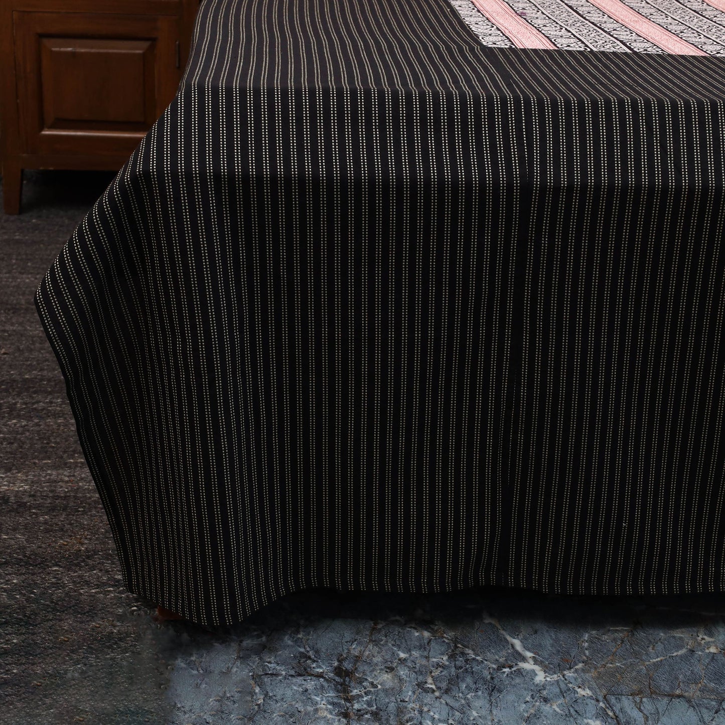 Jacquard with bagh patch cotton bedsheet set 02