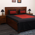 Jacquard with bagh patch cotton bedsheet set 04