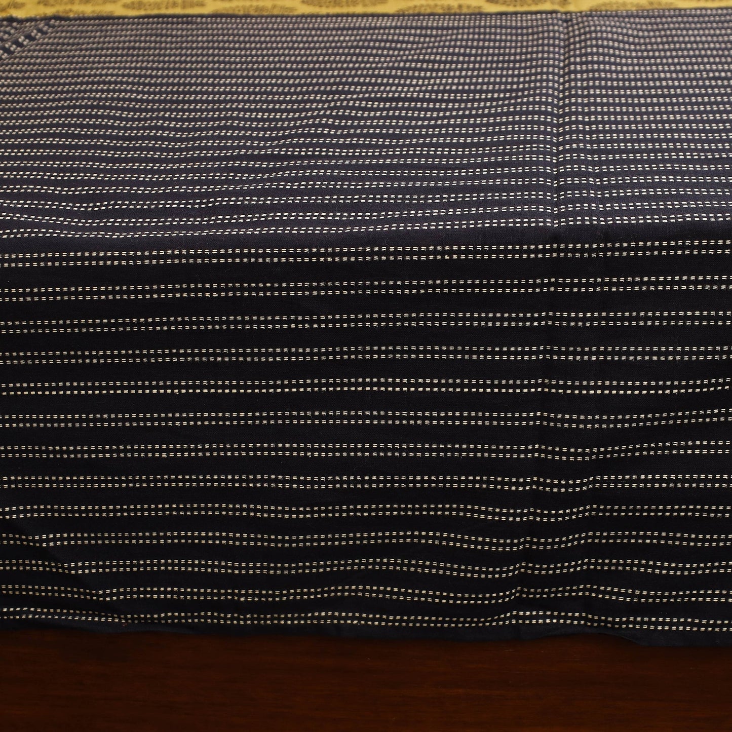 Black - jacquard with bagh patch cotton bedsheet set 12