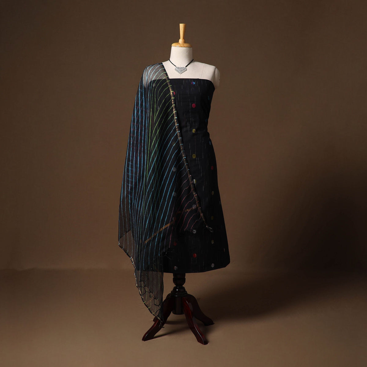 Jacquard cotton 2pc unstitched dress material