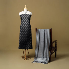 Jacquard cotton 2pc unstitched dress material