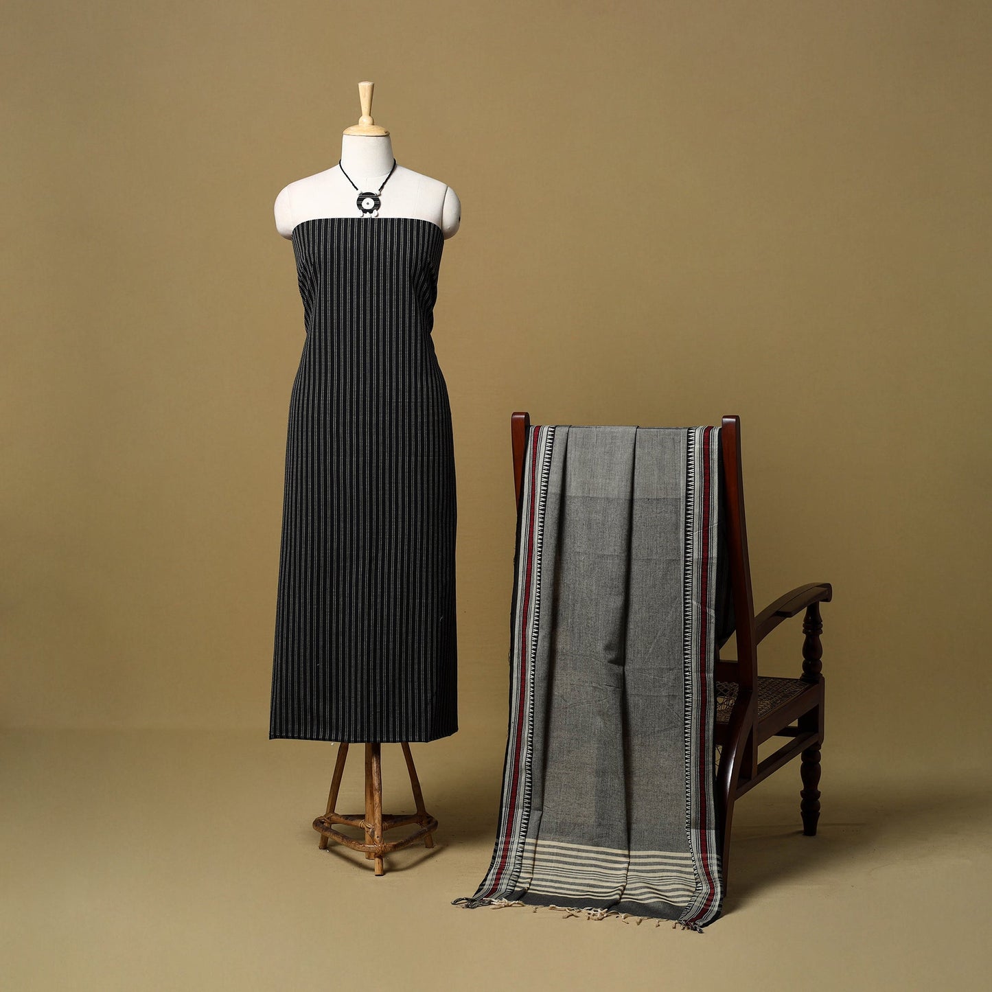 Jacquard cotton 2pc unstitched dress material