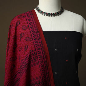 Jacquard cotton 2pc unstitched dress material kurta set 59