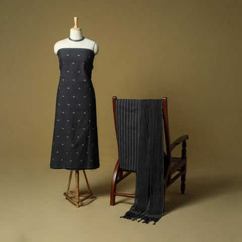 Jacquard cotton 3pc unstitched dress material 36