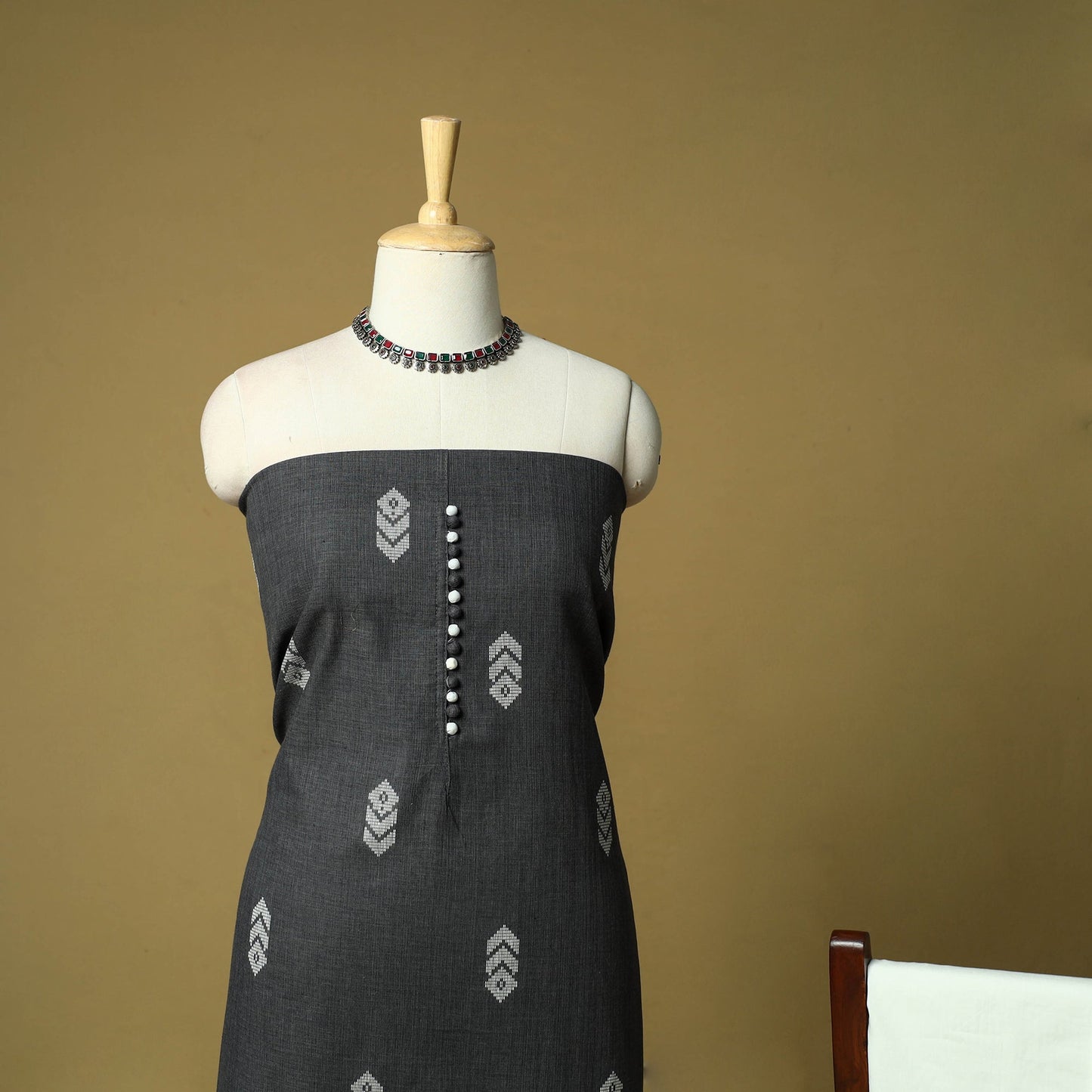 Jacquard cotton 3pc unstitched dress material 81