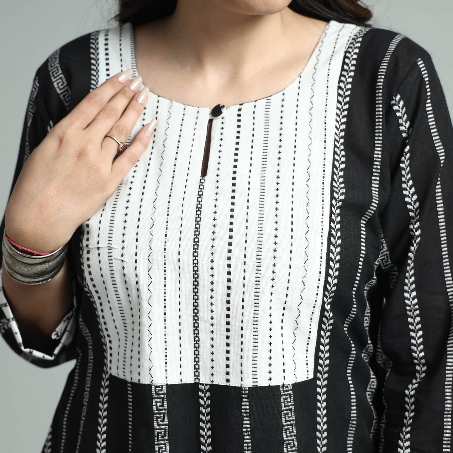 jacquard kurta