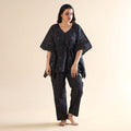 Buy Jacquard Cotton Kaftan & Pyjama Night Suit Set Online at iTokri.com