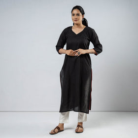  Jacquard Cotton Straight Kurta for Women