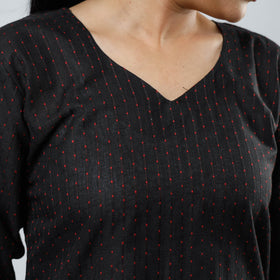  Jacquard Cotton Straight Kurta for Women