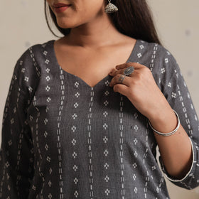  Jacquard Cotton Straight kurta for Women