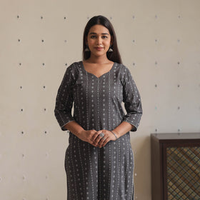  Jacquard Cotton Straight kurta for Women