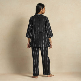  Jacquard Cotton Top & Pyjama Night Suit Set 