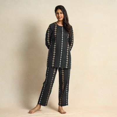 jacquard night suit