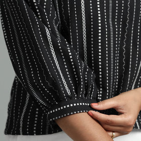 Buy Jacquard Half Sleeve Cotton Crop Top Online at iTokri.com