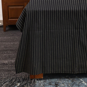 Black Jacquard with Ajrakh Modal Silk Patch Cotton Bedsheet Set