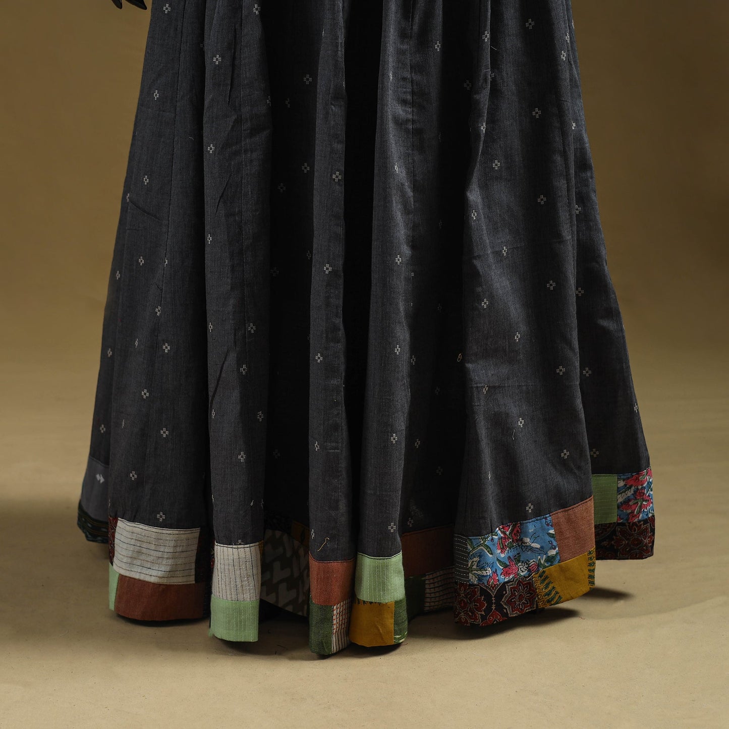 Jacquard patchwork 24 kali cotton long skirt 31