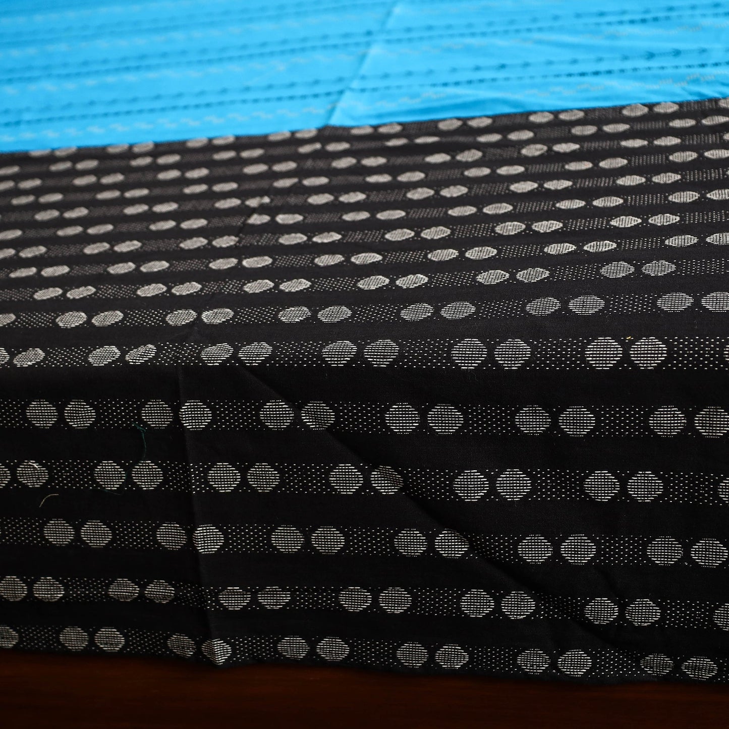 Black - jacquard patchwork cotton double bed cover