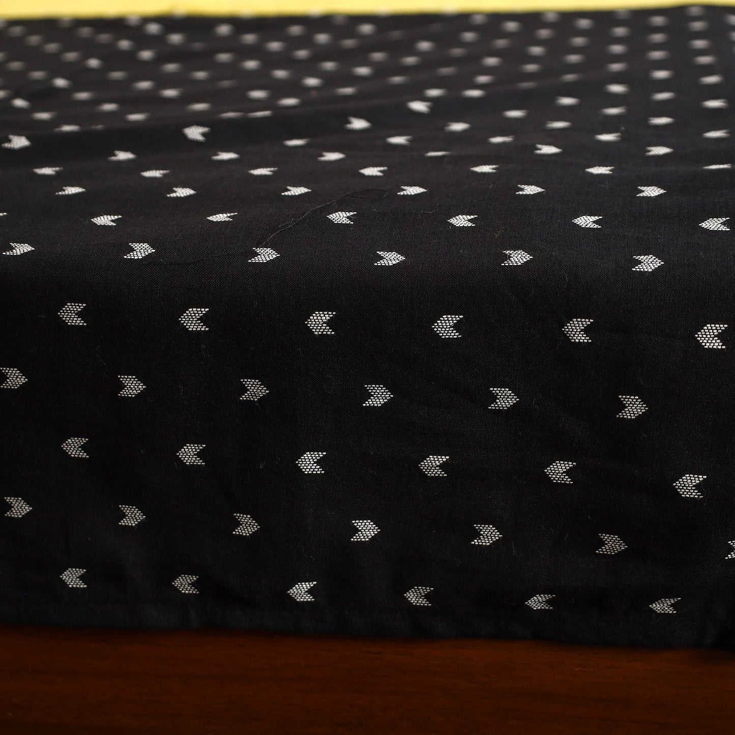 Black - jacquard patchwork cotton double bed cover