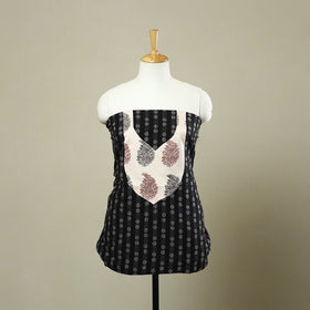 Black - jacquard patchwork cotton unstitched kurta material