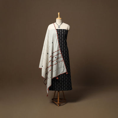 Jacquard weave cotton 2pc unstitched dress material