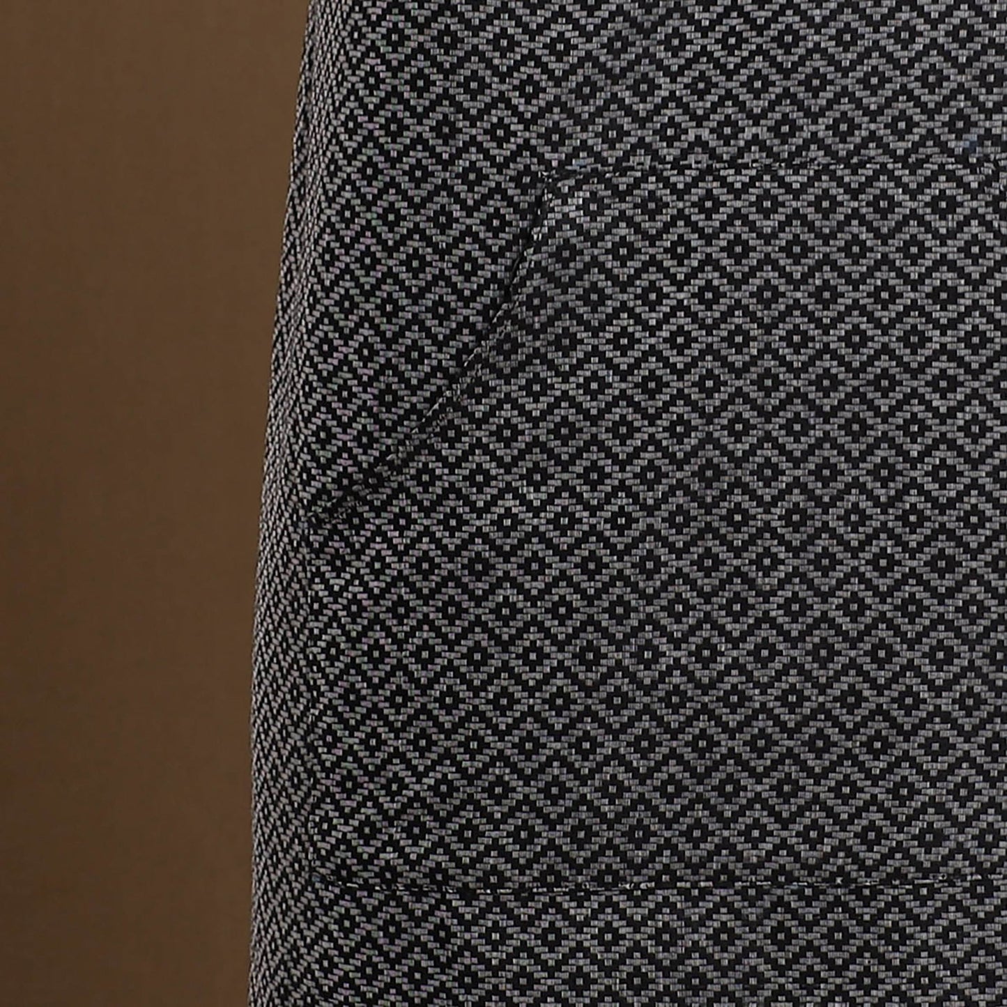 Black Bagh Block Print Cotton Apron with Pocket