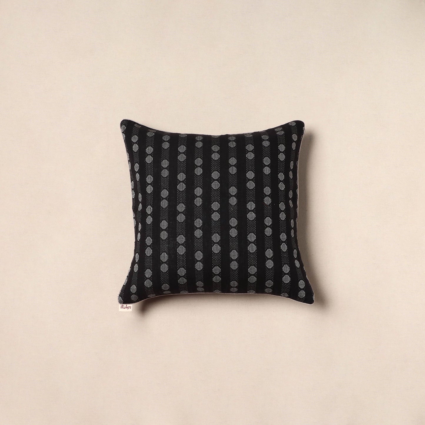 Jacquard weave cotton cushion cover 53 - handcrafted