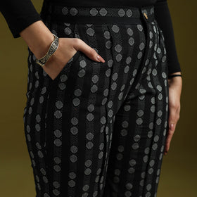 Jacquard weave cotton elasticated palazzo 24 - handcrafted