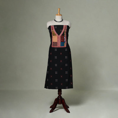 Jacquard weave cotton patchwork unstitched kurta material