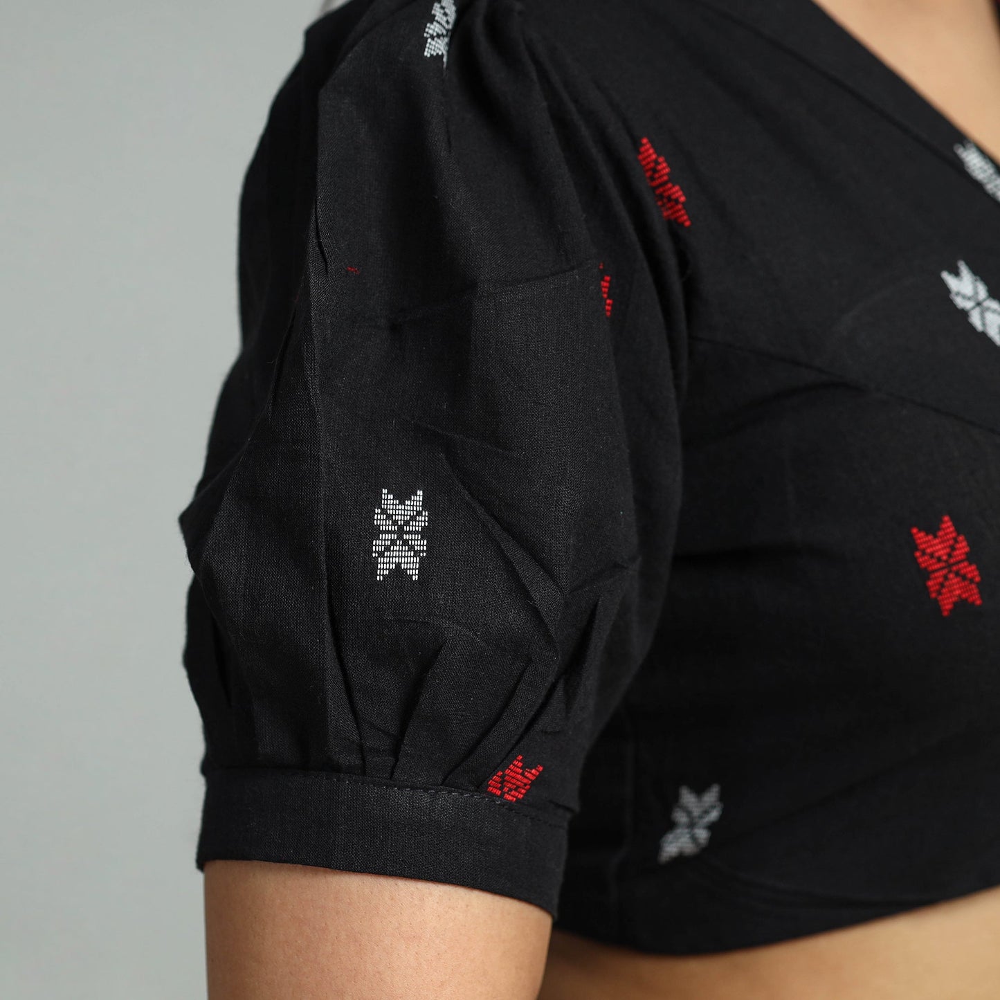 Buy Jacquard Weave Cotton Stitched Blouse 