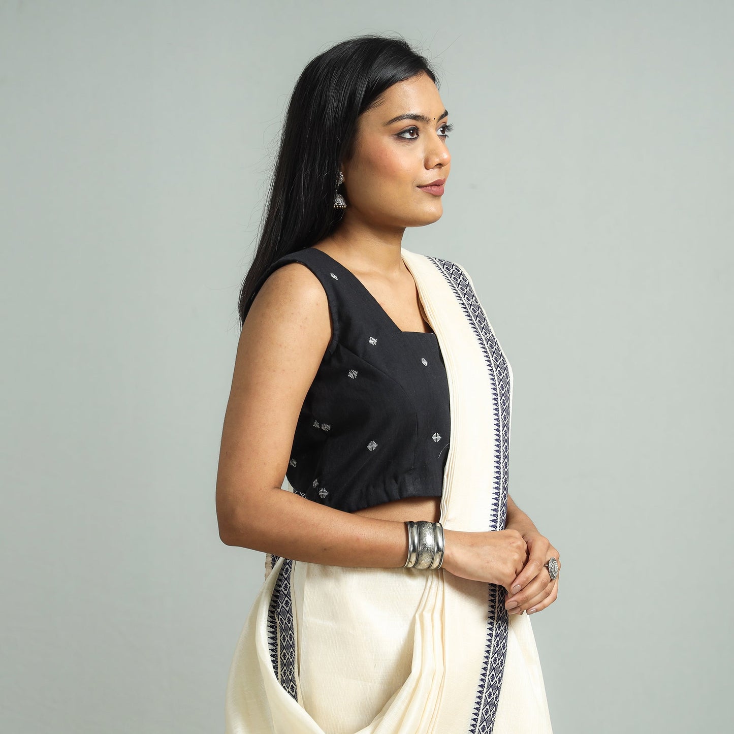 jaquard stitched blouse 